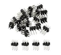 PATIKIL Straight Pin Header DIP Double Row 3 Pin 2.54mm Pitch Gold Plated for PCB Pack of 20