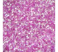 PATIKIL Straw Tube Beads, 150 g 3D Soft Plastic Beads for Crystal Mud Vase Filling DIY Craft Clay Kit Supplies Handmade, Fantasy Dark Pink