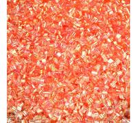 PATIKIL Straw Tube Beads, 70 g 3D Soft Plastic Beads for Crystal Mud Vase Filling DIY Craft Clay Kit Supplies Handmade, Fantasy Orange