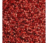 PATIKIL Straw Tube Beads, 70 g 3D Soft Plastic Beads for Crystal Mud Vase Filling DIY Craft Clay Kit Supplies Handmade, Red