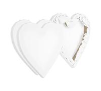 PATIKIL Stretched Canvas, 8 Pcs 8" x 8" Heart Canvas for Painting Blank Primed Canvas Cotton Canvas Panels for Acrylics Oil Watercolor Paints, White