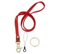 PATIKIL Stretchy Lanyards, Retractable Neck Lanyards with Lobster Clasp Elastic Long Keychain Holders for Teacher Women Men Holding Id Badges Wallet Phone, Red
