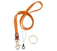 PATIKIL Stretchy Lanyards, Retractable Neck Lanyards with Lobster Clasp Elastic Long Keychain Holders for Teacher Women Men Holding Id Badges Wallet Phone, Orange