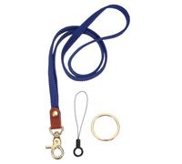 PATIKIL Stretchy Lanyards, Retractable Neck Lanyards with Lobster Clasp Elastic Long Keychain Holders for Teacher Women Men Holding Id Badges Wallet Phone, Navy Blue