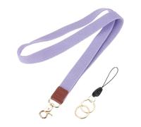 PATIKIL Stretchy Neck Lanyard, Elastic Badge Lanyard with Metal Clasp for Teacher Women Men 1 Set Keychain Long Lanyard for Wallet Keys ID Card, Light Purple