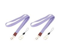 PATIKIL Stretchy Neck Lanyard, Elastic Badge Lanyard with Metal Clasp for Teacher Women Men 2 Set Keychain Long Lanyard for Wallet Keys ID Card, Light Purple