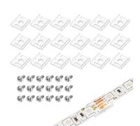 PATIKIL Strip Light Clips, 100 Pcs Clear LED Strip Light Mounting Brackets Holder with Compatible Stainless Steel Screws for 12mm Width LED Light Strip