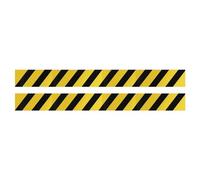 PATIKIL Stripe Caution Sticker Tape, 2 Pcs 39.4" x 3.9" PVC Self Adhesive Safety Warning Stripe Labels Decal Tape Waterproof for Stair Floor Wall, Yellow