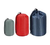 PATIKIL Stuff Sack 4x7/5x10/7x13, 3 Pcs Waterproof Outdoor Storage Sack Portable Drawstring Dust Flap Bag Sleeping Bag for Camping Hiking Backpacking, Grey/Red/Blue