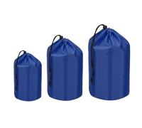 PATIKIL Stuff Sack 4x8/5x10/7x13, 3 Pcs Waterproof Outdoor Storage Sack Portable Drawstring Dust Flap Bag Sleeping Bag for Camping Hiking Backpacking, Navy Blue