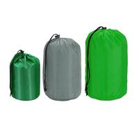 PATIKIL Stuff Sack 4x8/5x10/7x13, 3 Pcs Waterproof Outdoor Storage Sack Portable Drawstring Dust Flap Bag Sleeping Bag for Camping Hiking Backpacking, Dark Green/Grey/Green