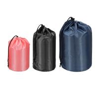 PATIKIL Stuff Sack 4x8/5x10/7x13, 3 Pcs Waterproof Outdoor Storage Sack Portable Drawstring Dust Flap Bag Sleeping Bag for Camping Hiking Backpacking, Pink/Black/Blue