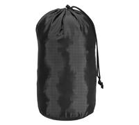 PATIKIL Stuff Sack, 6 x 12.5 Inch Waterproof Outdoor Storage Sack Ultralight Nylon Drawstring Dust Flap Bag for Camping, Black