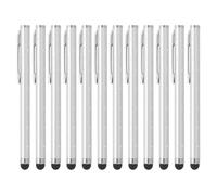 PATIKIL Stylus Pens for Touch Screens, 12 Pcs High Precision Universal Bling Stylus Crystal Metal Capacitive Pen for Touch Screen Devices Phone Tablets Laptop, Silver