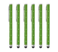 PATIKIL Stylus Pens for Touch Screens, 6 Pcs High Precision Universal Bling Stylus Crystal Metal Capacitive Pen for Touch Screen Devices Phone Tablets Laptop, Green