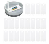 PATIKIL Sublimation Name Plates, 20 Pcs 3.2" x 1.3" Acrylic Blank Personalized Tumbler Plates for 40 Oz Tumbler Cup Accessories Name Tag, White