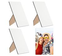 PATIKIL Sublimation Photo Frame Blank, 4 Pcs 10.6 x 6.9 Inch MDF Heat Transfer Photo Frames with Stand for Heat Press Machine Printing DIY Crafts Gifts, White