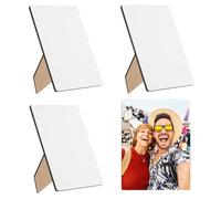 PATIKIL Sublimation Photo Frame Blank, 4 Pcs 7.3 x 5.3 Inch MDF Heat Transfer Photo Frames with Stand for Heat Press Machine Printing DIY Crafts Gifts, White