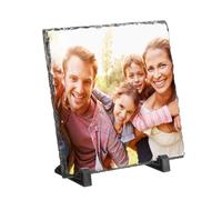 PATIKIL Sublimation Slate Blanks, Square Stone Sublimation Photo Frame Heat Press Sublimation Plaque for Making Memorial for A Friend, Mothers Day, Dog, Personalized Gift, White, 6"