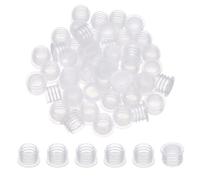 PATIKIL Suit for 13mm Plastic Stopper Replacement Plug Cap, 100 Pcs Press-In Bottle Adapter Salt Stoppers Plugs Plastic Bottle Caps for Lab Home Cosmetics Shampoo Essential Oil, Clear