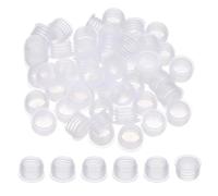 PATIKIL Suit for 15mm Plastic Stopper Replacement Plug Cap, 50 Pcs Press-In Bottle Adapter Salt Stoppers Plugs Plastic Bottle Caps for Lab Home Cosmetics Shampoo Essential Oil, Clear