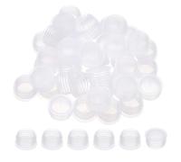 PATIKIL Suit for 22mm Plastic Stopper Replacement Plug Cap, 100 Pcs Press-In Bottle Adapter Salt Stoppers Plugs Plastic Bottle Caps for Lab Home Cosmetics Shampoo Essential Oil, Clear