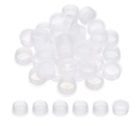 PATIKIL Suit for 24mm Plastic Stopper Replacement Plug Cap, 50 Pcs Press-In Bottle Adapter Salt Stoppers Plugs Plastic Bottle Caps for Lab Home Cosmetics Shampoo Essential Oil, Clear