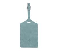 PATIKIL Suitcase Tags, Sky Blue Leather Luggage Name Tags Travel Accessories Airplane Essentials with Private Protection for Flying Hotel Check in Luggage Bags Men Women, 1 Pcs