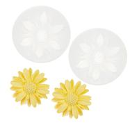 PATIKIL Sunflower Clay Mold, 2 Pcs Polymer Clay Mold Fondant Mold Silicone for Crafts Air Dry DIY Cake Baking Sugar Candy Chocolate Jewelry Making Polymer Clay Earrings, Clear