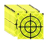 PATIKIL Survey Reflector Target Self-Adhesive 20x20mm Yellow Green 50Pcs | Reflective Sheet Surveying Target Mark Tape Suit for Total Stations Ship Inspection Tunnel Measure