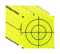 PATIKIL Survey Reflector Target Self-Adhesive 30x30mm Yellow Green 50Pcs | Reflective Sheet Surveying Target Mark Tape Suit for Total Stations Ship Inspection Tunnel Measure