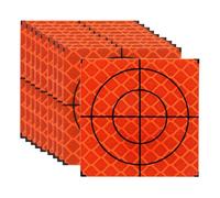 PATIKIL Survey Reflector Target Self-Adhesive 40x40mm Red 50Pcs | Reflective Sheet Surveying Target Mark Tape Suit for Total Stations Ship Inspection Tunnel Measure