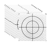 PATIKIL Survey Reflector Target Self-Adhesive 60x60mm White 50Pcs | Reflective Sheet Surveying Target Mark Tape Suit for Total Stations Ship Inspection Tunnel Measure