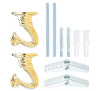 PATIKIL Swag Hooks, 2 Pcs Heavy Duty Ceiling Hooks with Hardware Installation Wall Fixing Ceiling Hangers for Hanging Plants Chandeliers, Gold