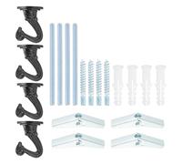 PATIKIL Swag Hooks, 4 Pcs Heavy Duty Ceiling Hooks with Hardware Installation Wall Fixing Ceiling Hangers for Hanging Plants Chandeliers, Black