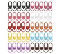 PATIKIL Swivel Lobster Clasp, 100 Pcs Metal Swivel Clasp Hooks Snap Clips Lanyard Claw Clasps Key Chain Making Kit for DIY Crafts Purse Bag Connector Hardware, Multicolor