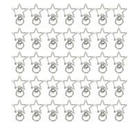 PATIKIL Swivel Lobster Clasp, 100 Pcs Star Shape Swivel Clasp Hooks Metal Snap Clips Lanyard Claw Clasps Key Chain Making Kit for DIY Crafts Purse Bag Connector Hardware, Silver Tone