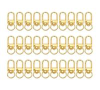 PATIKIL Swivel Lobster Clasp, 30 Pcs Metal Swivel Clasp Hooks Snap Clips Lanyard Claw Clasps Key Chain Making Kit for DIY Crafts Purse Bag Connector Hardware, Gold Tone