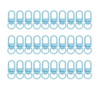 PATIKIL Swivel Lobster Clasp, 30 Pcs Metal Swivel Clasp Hooks Snap Clips Lanyard Claw Clasps Key Chain Making Kit for DIY Crafts Purse Bag Connector Hardware, Blue