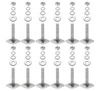 PATIKIL T Slot Bolts M6 x 35mm, 12 Set Square Head T Bolts Roof Rack Stainless Steel T Track Bolts with Nut Washers for Bike Ski Kayak Rack