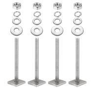 PATIKIL T Slot Bolts M6 x 65mm, 4 Set Square Head T Bolts Roof Rack Stainless Steel T Track Bolts with Nut Washers for Bike Ski Kayak Rack