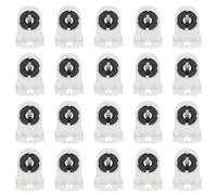 PATIKIL T8 Lamp Holder, 20pcs Non-shunted Tombstone Light Socket G13 Base for LED Integrated Fluorescent Tube Replacements, White Black