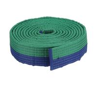 PATIKIL Taekwondo Colored Ranking Belt 1.6" x11.2Ft 3.4m, Cotton Martial Arts Judo Karate Belt for Coach Teaching Practice, Green&Blue