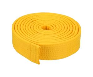 PATIKIL Taekwondo Colored Ranking Belt 1.6" x9.8Ft 3 m, Polyester Martial Arts Judo Karate Belt for Coach Teaching Practice, Yellow
