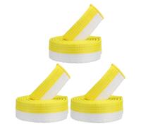 PATIKIL Taekwondo Colored Ranking Belt, 3 Pack 1.6" x5Ft 1.6M Polyester Martial Arts Judo Karate Belts for Coach Teaching Practice, White and Yellow