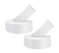 PATIKIL Taekwondo Colored Ranking Belts, 2 Pack 1.6" x5.3FT Polyester Martial Arts Judo Karate Belt for Coach Teaching Practice, White