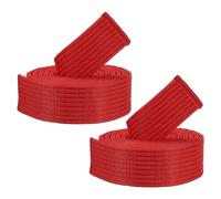 PATIKIL Taekwondo Colored Ranking Belts, 2 Pack 1.6" x6FT Polyester Martial Arts Colored Ranking Belt for Coach Teaching Practice, Red