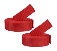 PATIKIL Taekwondo Colored Ranking Belts, 2 Pack 1.6" x7.2FT Polyester Martial Arts Colored Ranking Belt for Coach Teaching Practice, Red