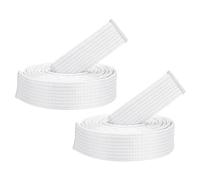 PATIKIL Taekwondo Colored Ranking Belts, 2 Pack 1.6" x9.2FT Polyester Martial Arts Colored Ranking Belt for Coach Teaching Practice, White