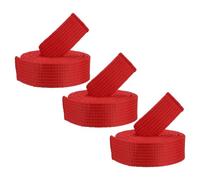 PATIKIL Taekwondo Colored Ranking Belts, 3 Pack 1.6" x6.6FT Polyester Martial Arts Colored Ranking Belt for Coach Teaching Practice, Red